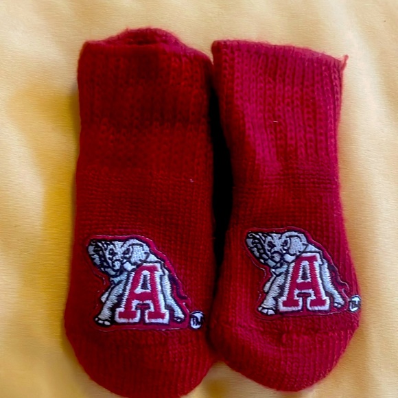 Brand New ALABAMA CRIMSON TIDE bootie socks for baby - Picture 1 of 1